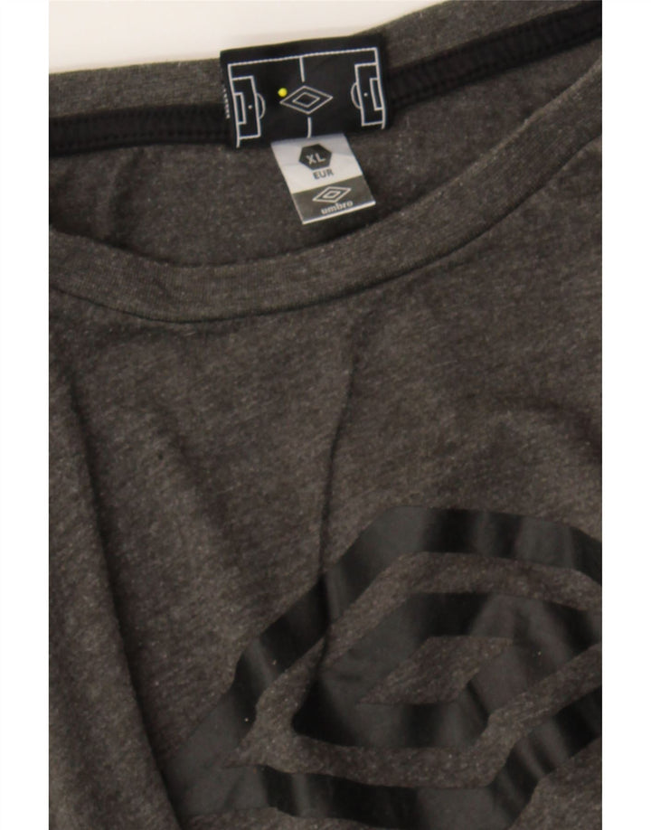 UMBRO Mens Graphic T-Shirt Top XL Grey Vintage Umbro and Second-Hand Umbro from Messina Hembry 