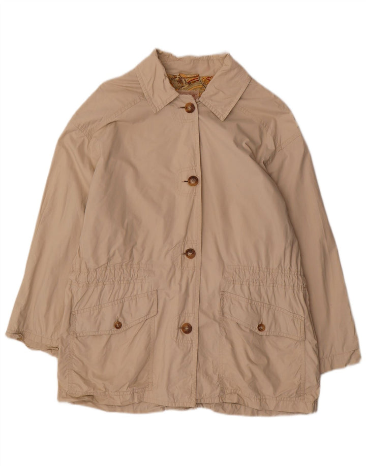 BROOKSFIELD Womens Windbreaker Jacket IT 42 Medium Beige Cotton