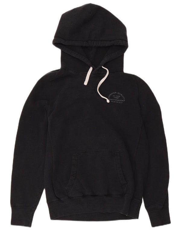 Jack Wills Mens Hoodie Jumper XS Black Cotton