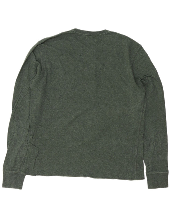 J. CREW Mens Top Long Sleeve Small Green Cotton