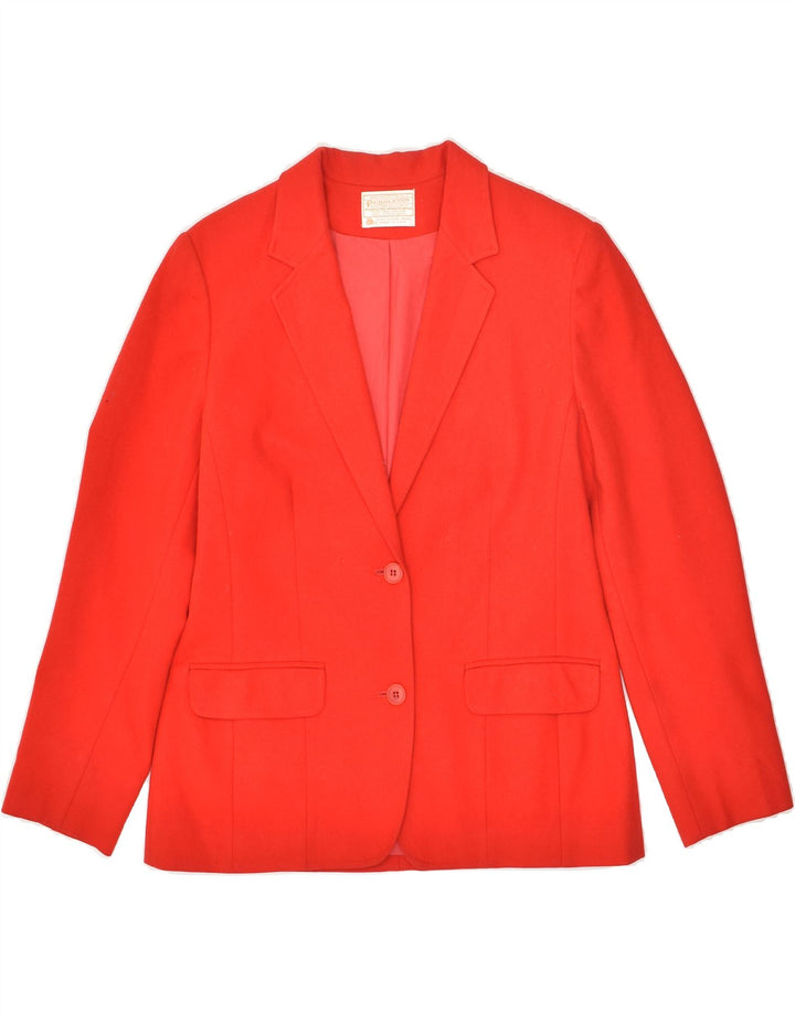 PENDLETON Womens 2 Button Blazer Jacket US 10 Large  Red Virgin Wool | Vintage Pendleton | Thrift | Second-Hand Pendleton | Used Clothing | Messina Hembry 