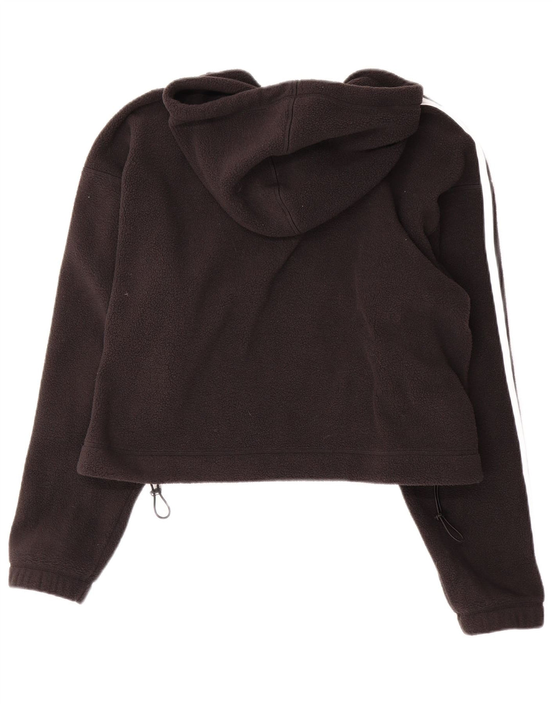 ADIDAS Womens Primegreen Oversized Zip Hoodie Sweater UK 16 Large Black