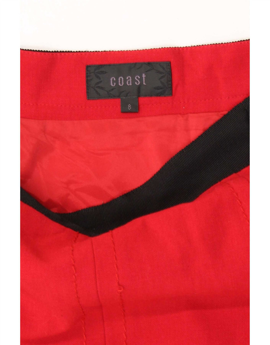 Coast Womens Mini Skirt UK 8 Small W26 Red Colourblock Polyester