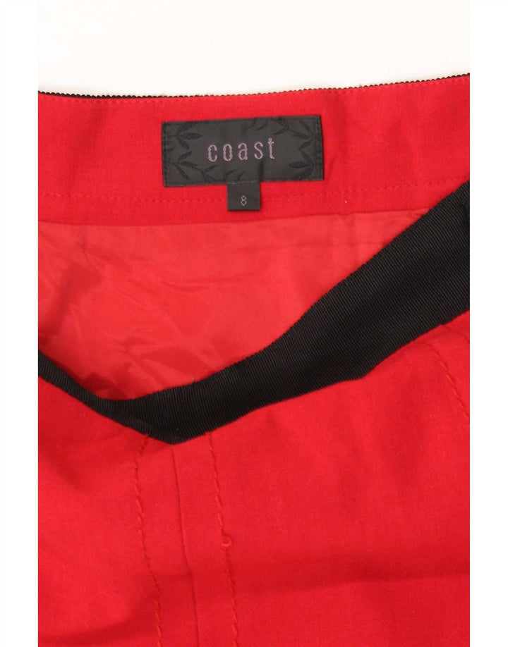 Coast Womens Mini Skirt UK 8 Small W26 Red Colourblock Polyester