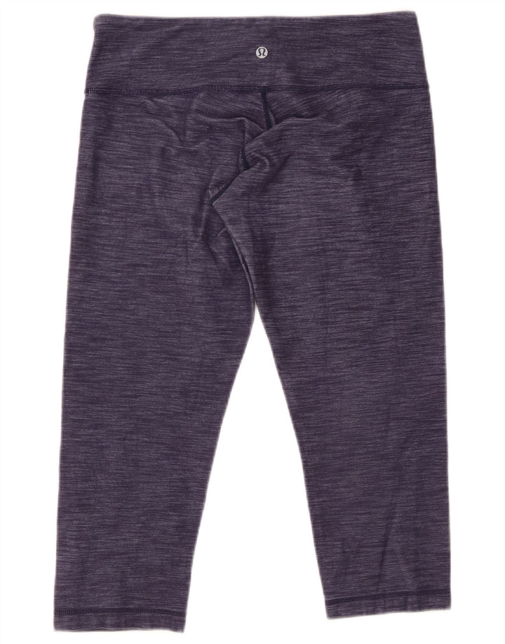 LULULEMON Womens Capri Leggings US 8 Medium  Purple Pinstripe