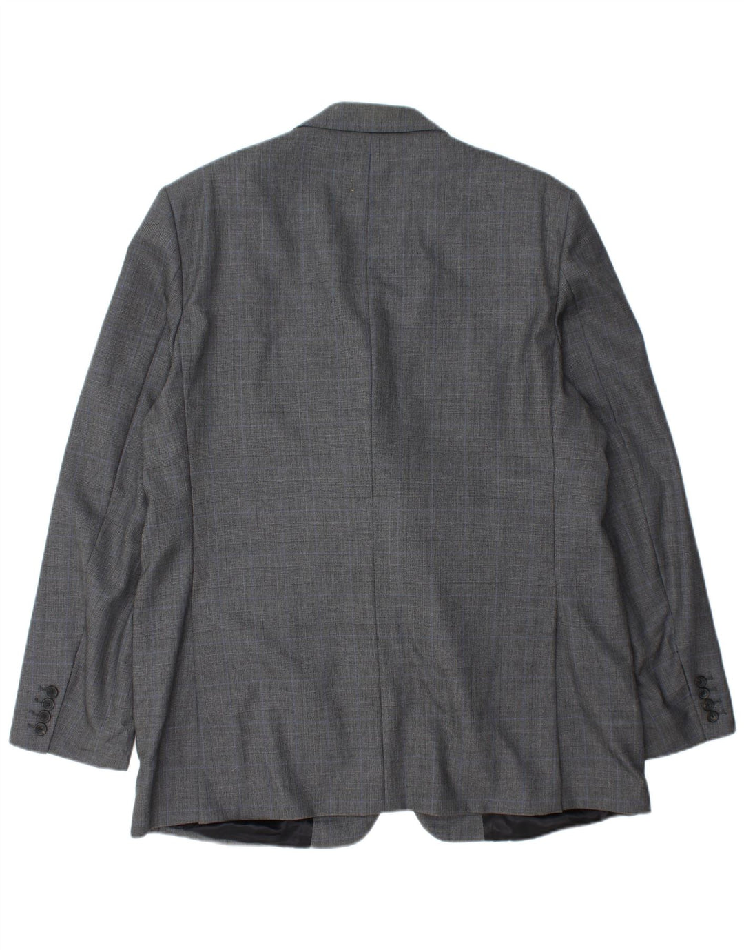 AQUASCUTUM Mens 3 Button Blazer Jacket UK 48 4XL Grey Check Wool