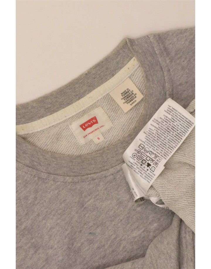 Levi's Mens Sweatshirt Jumper Small Grey Flecked Cotton