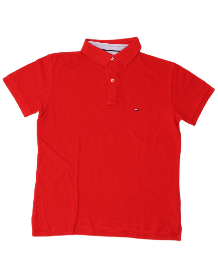 Tommy Hilfiger Mens Polo Shirt Medium Red Cotton