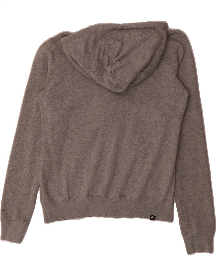 NIKE Womens Graphic Zip Hoodie Sweater UK 14 Medium Grey Vintage Nike and Second-Hand Nike from Messina Hembry 