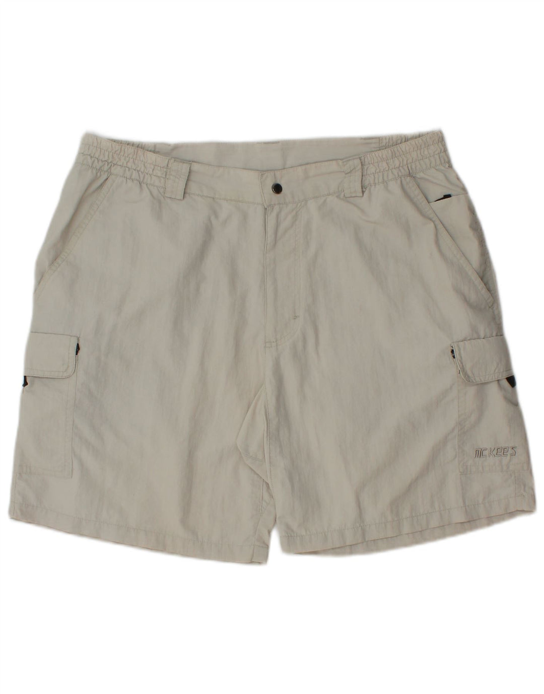 MC Kee's Mens Cargo Shorts Large W34 Grey Nylon