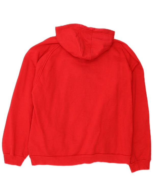 Kappa Mens Zip Hoodie Sweater Large Red Cotton