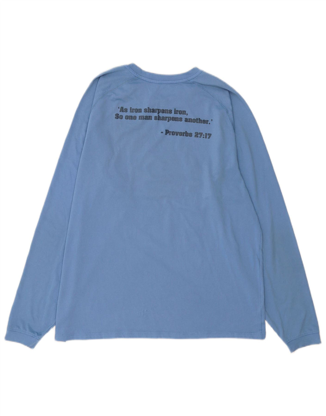 Adidas Mens Villanova Graphic Top Long Sleeve Large Blue Polyester