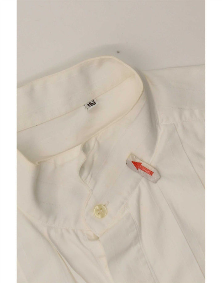 Ungaro Mens Formal Shirt Size 40 15 1/2 Medium White Cotton