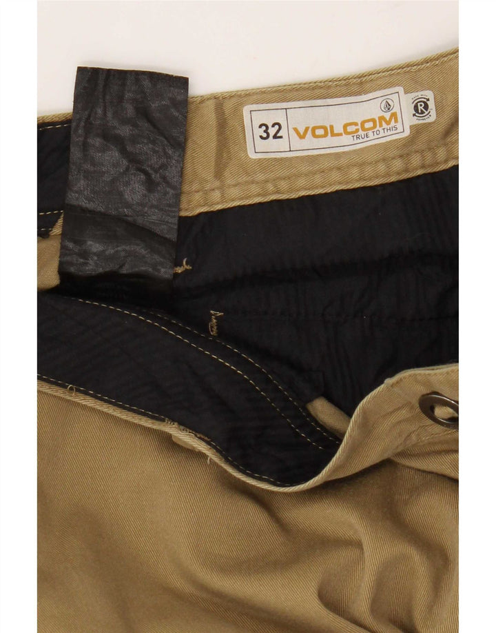 Volcom Mens Chino Trousers W32 L31 Brown Cotton
