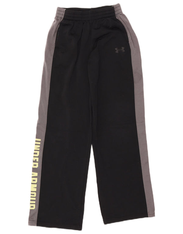 UNDER ARMOUR Girls Tracksuit Trousers 11-12 Years Large  Black Colourblock