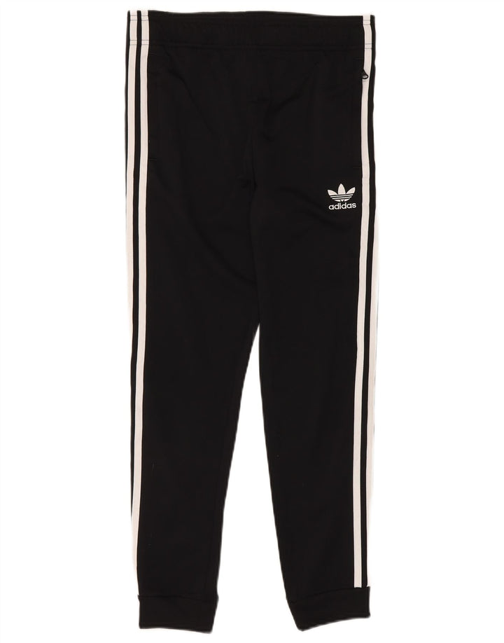 Adidas Boys Tracksuit Trousers Joggers 11-12 Years  Black Polyester