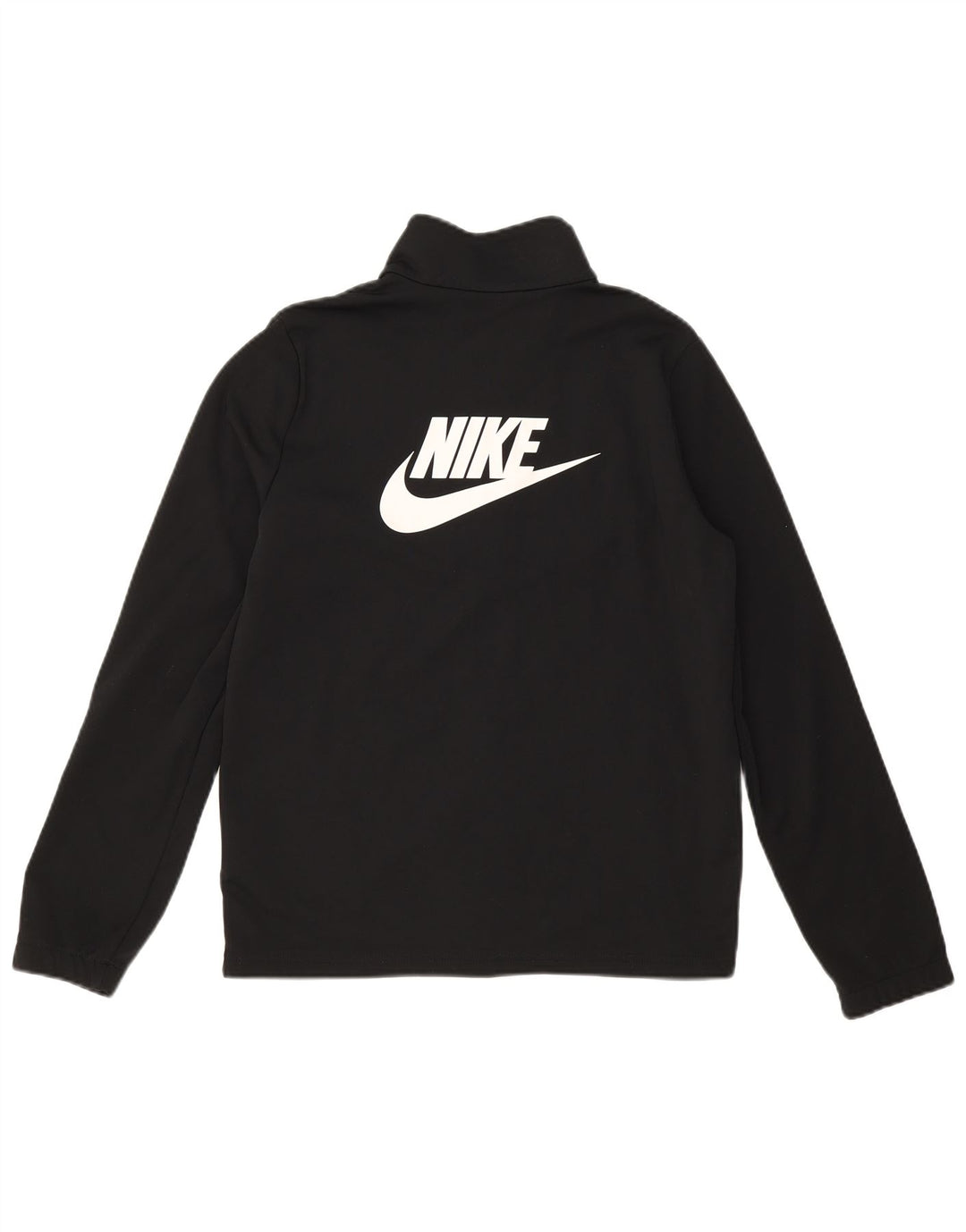 Nike Boys Graphic Tracksuit Top Jacket 13-14 Years XL Black Polyester
