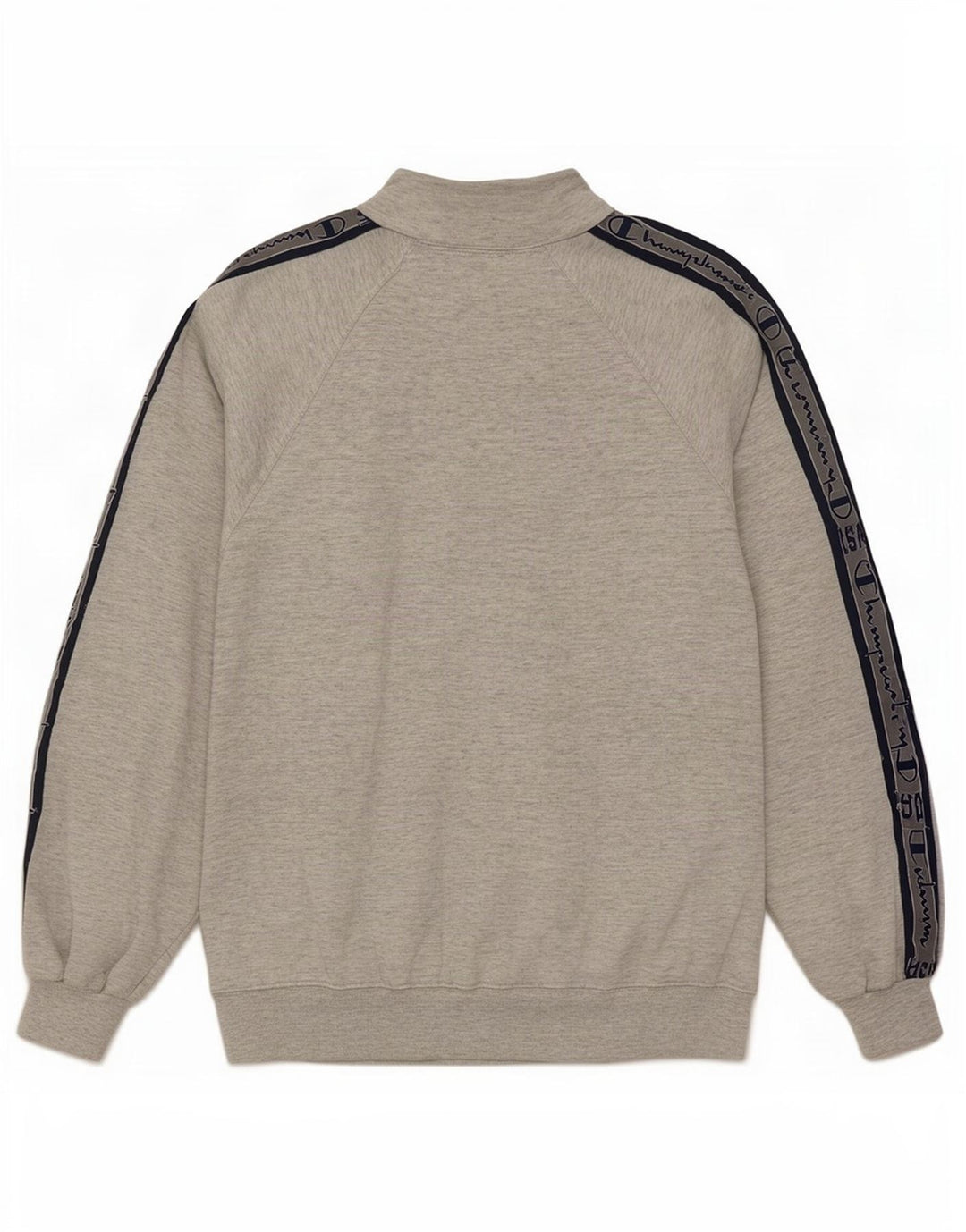 Champion Mens Graphic Zip Neck Sweatshirt Jumper Medium Grey Colourblock