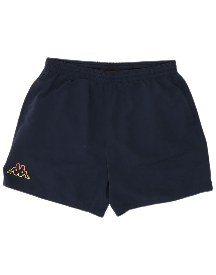 KAPPA Mens Sport Shorts Large  Navy Blue Polyester