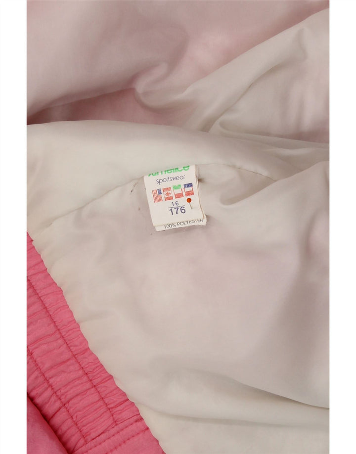 San Felice Girls Bomber Jacket 15-16 Years Pink Colourblock Polyamide