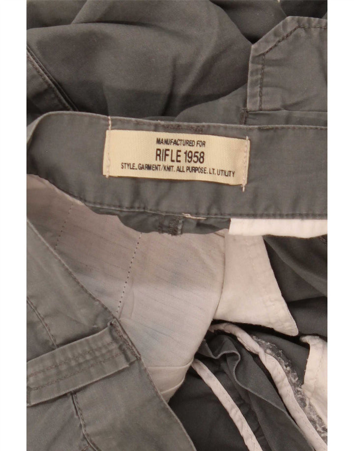 Rifle Mens Cargo Shorts W34 Large Grey