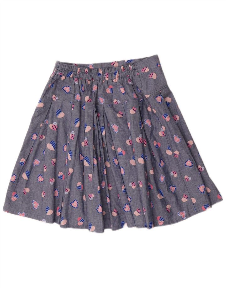 Vintage Womens 2 Piece Skirt Set Medium W32 Blue Geometric