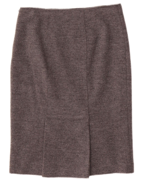 LUISA SPAGNOLI Womens Pencil Skirt IT 42 Medium W28  Grey Wool