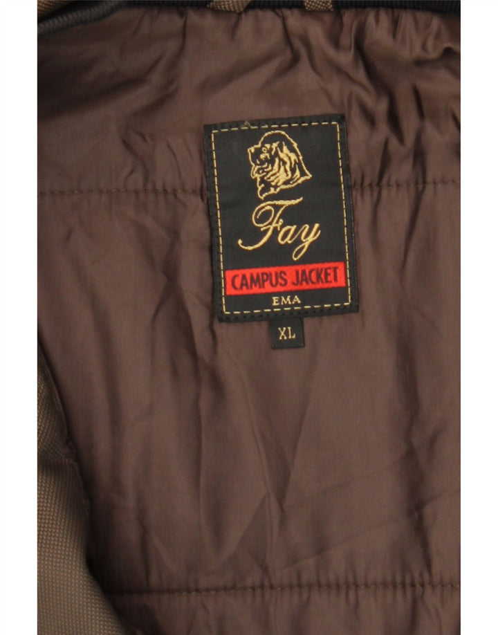 FAY Mens Ema Bomber Jacket UK 42 XL Brown