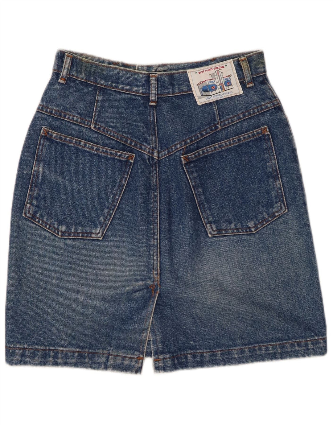 Gap Girls Denim Skirt 7-8 Years W24 Blue Cotton
