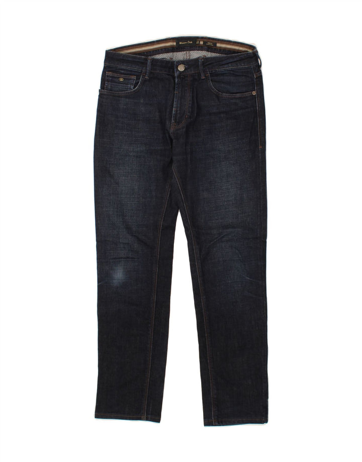 MASSIMO DUTTI Womens Slim Jeans W30 L30 Navy Blue Cotton Vintage Massimo Dutti and Second-Hand Massimo Dutti from Messina Hembry 