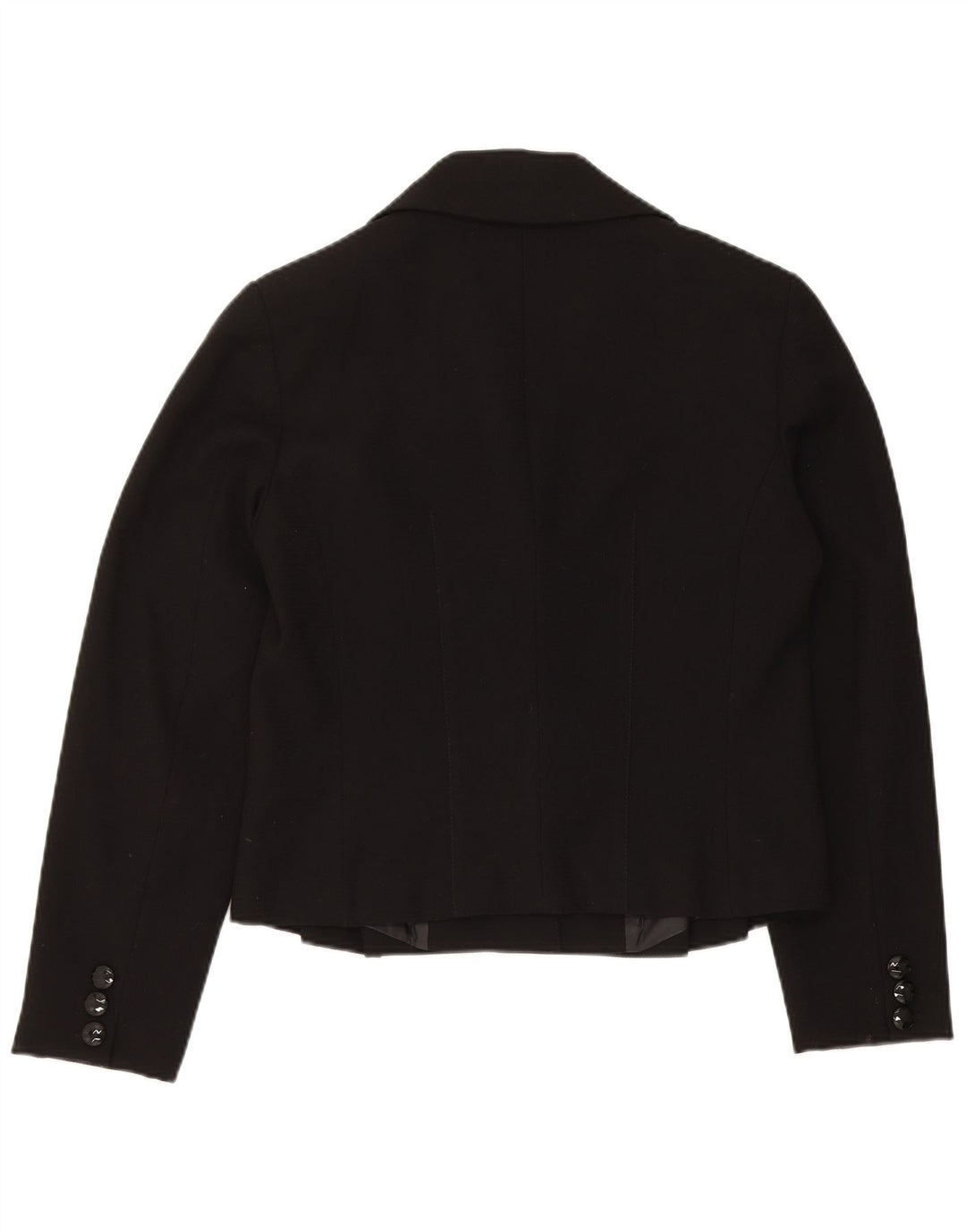 Trussardi Womens 3 Button Blazer Jacket IT 48 XL Black Polyester