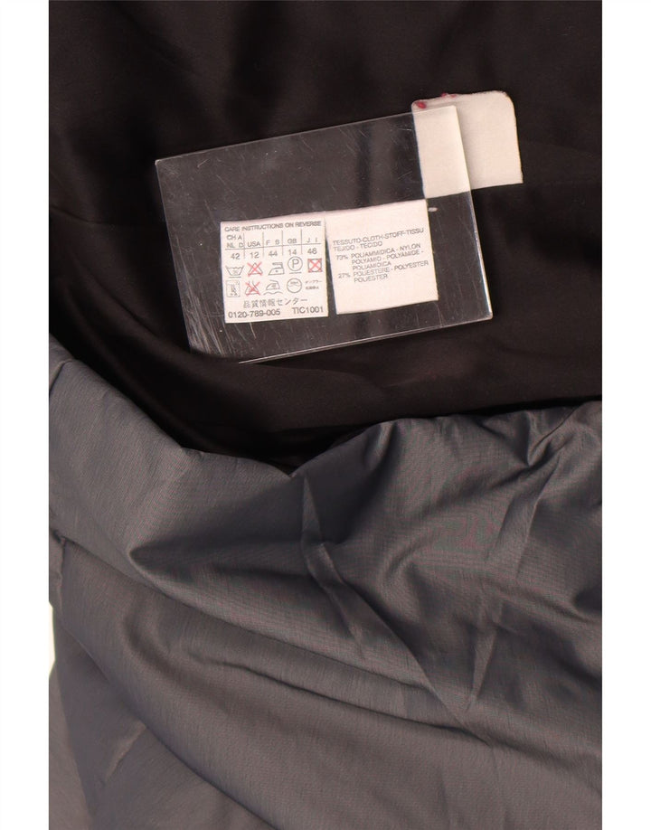 Max Mara Womens Windbreaker Jacket UK 14 Large Grey Nylon