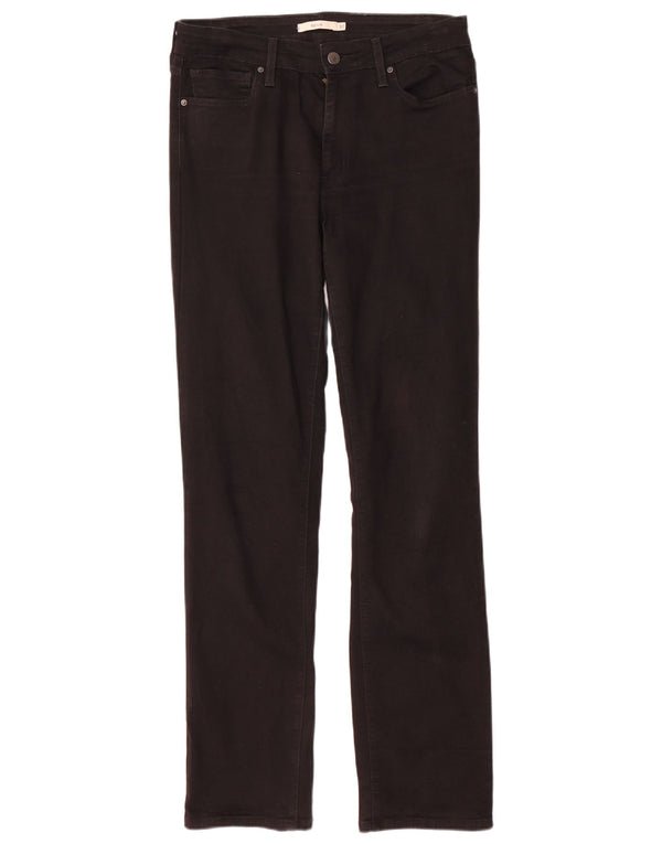 Levi's Womens 712 Slim Jeans W30 L32 Black Cotton