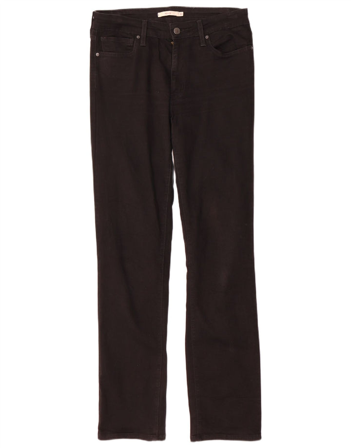 Levi's Womens 712 Slim Jeans W30 L32 Black Cotton