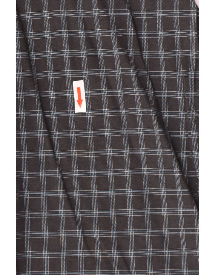 Camel Active Mens Short Sleeve Shirt XL Grey Check Cotton