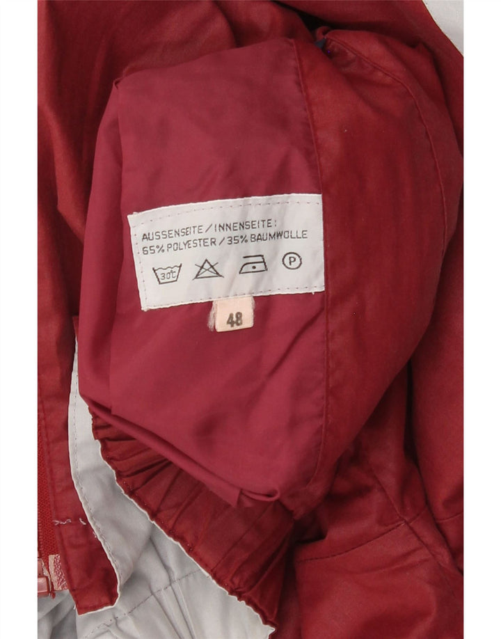 VINTAGE Mens Reversible Jacket IT 48 Medium Red Colourblock Polyester Vintage Vintage and Second-Hand Vintage from Messina Hembry 
