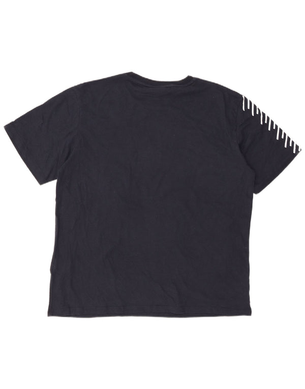 SUPERDRY Mens Graphic T-Shirt Top XL Navy Blue Cotton