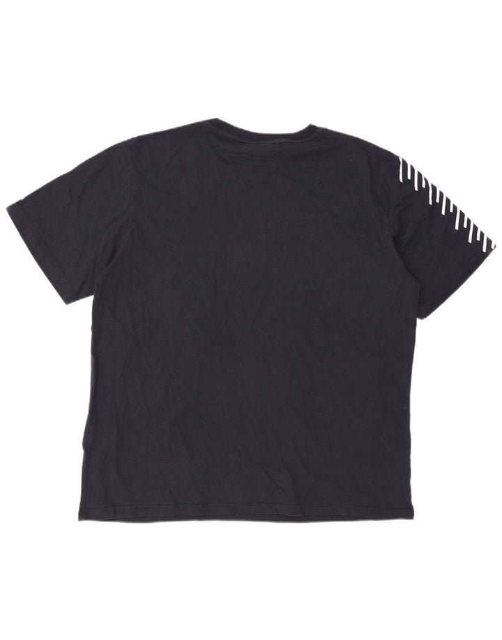 SUPERDRY Mens Graphic T-Shirt Top XL Navy Blue Cotton