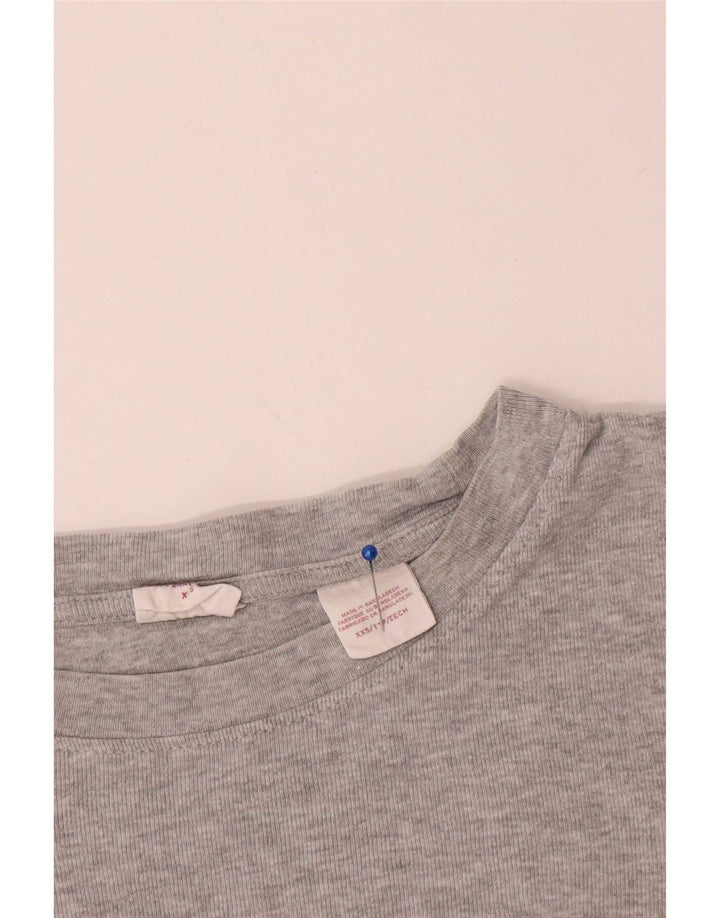 Levi's Womens Top Long Sleeve UK 2 2XS Grey Cotton