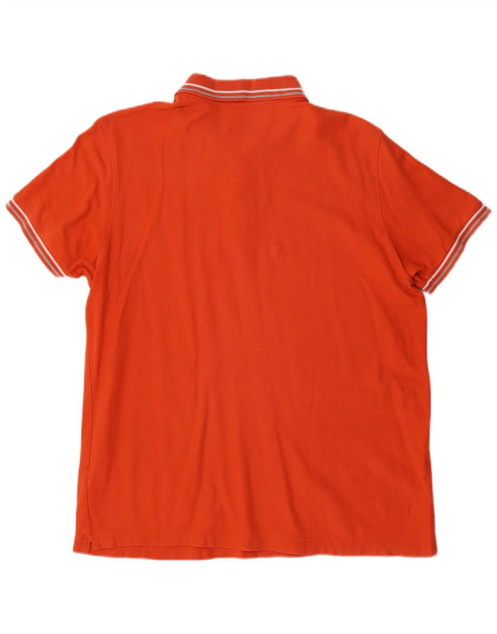 Lotto Mens Polo Shirt Large Orange Cotton