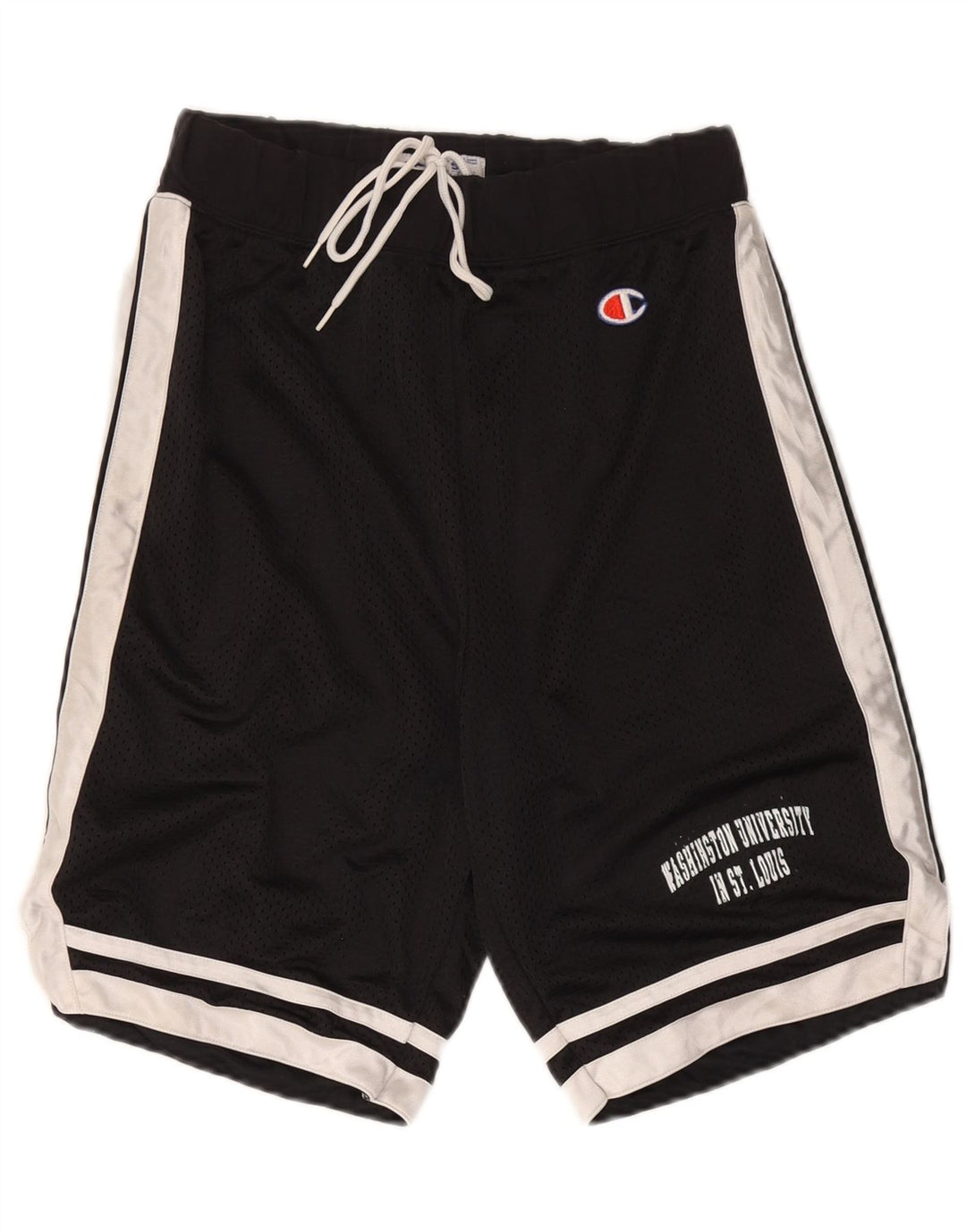 Champion Mens Sport Shorts Small Black Colourblock Polyester