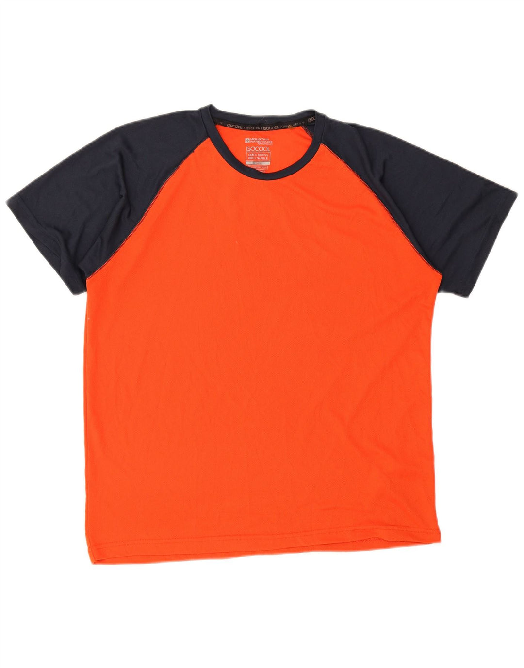 Mountain Warehouse Mens T-Shirt Top XL Orange Colourblock Polyester