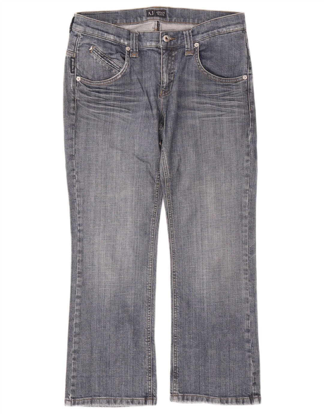 Armani Womens Straight Jeans W28 L26 Blue Cotton