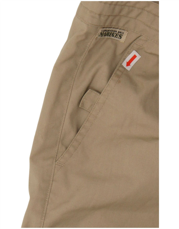 VINTAGE Mens Cargo Shorts W34 Large Beige