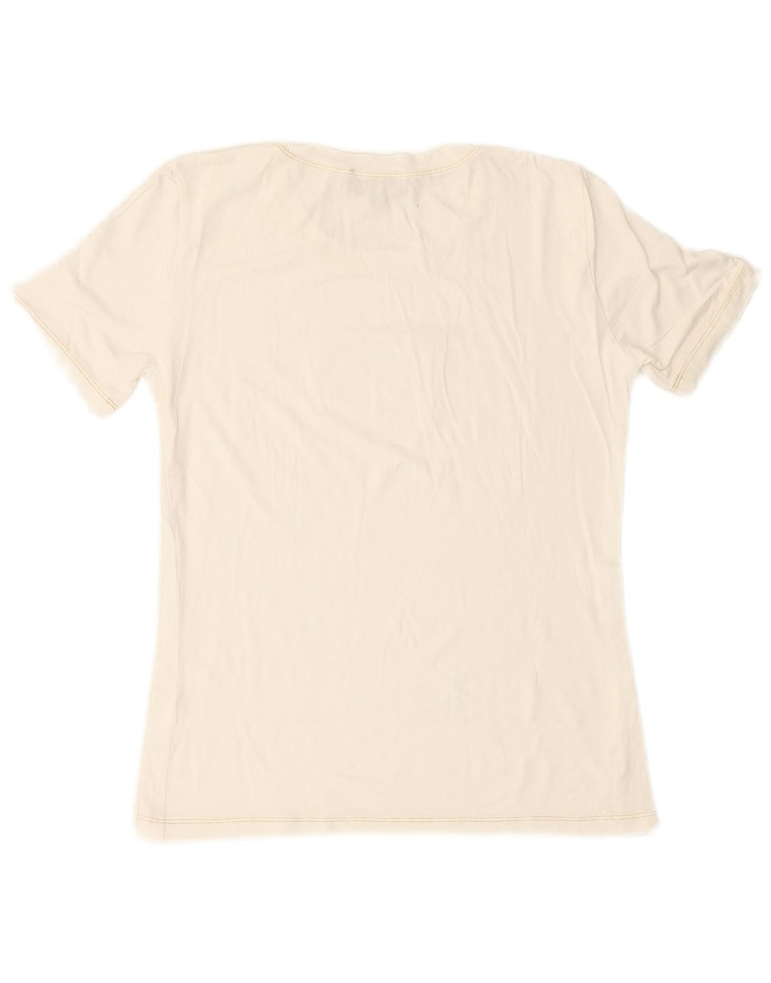 LUISA SPAGNOLI Womens Graphic T-Shirt Top UK 14 Medium White Viscose