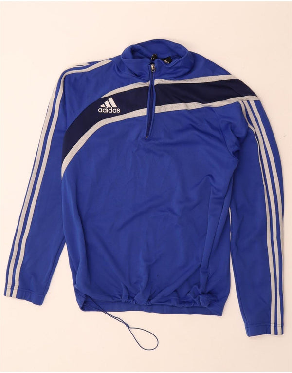 ADIDAS Mens Climalite Pullover Tracksuit Top UK 40/42 Medium Blue