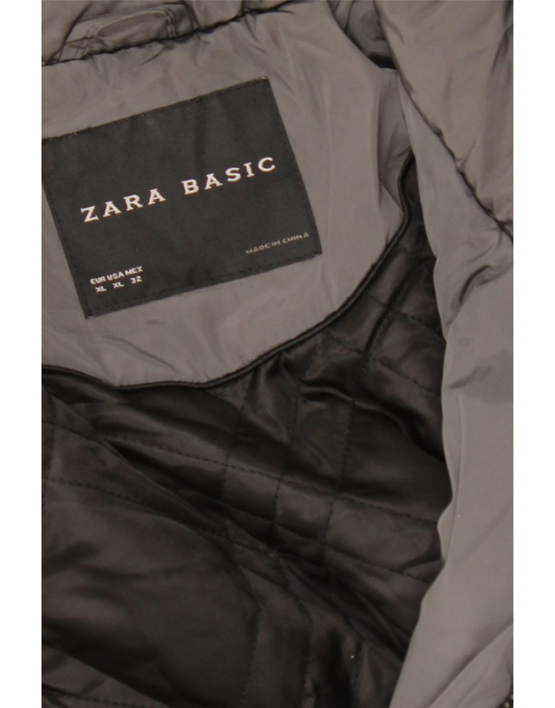 ZARA Womens Padded Jacket UK 18 XL Grey