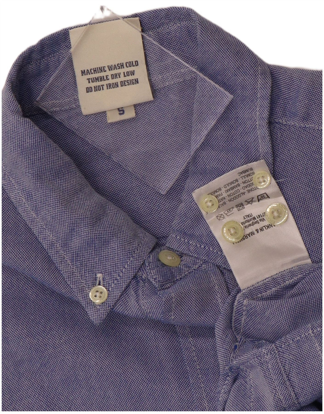 FRANKLIN MARSHALL Mens Slim Fit Shirt Small Blue