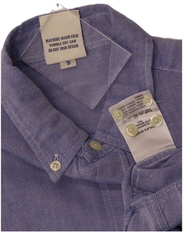 FRANKLIN MARSHALL Mens Slim Fit Shirt Small Blue