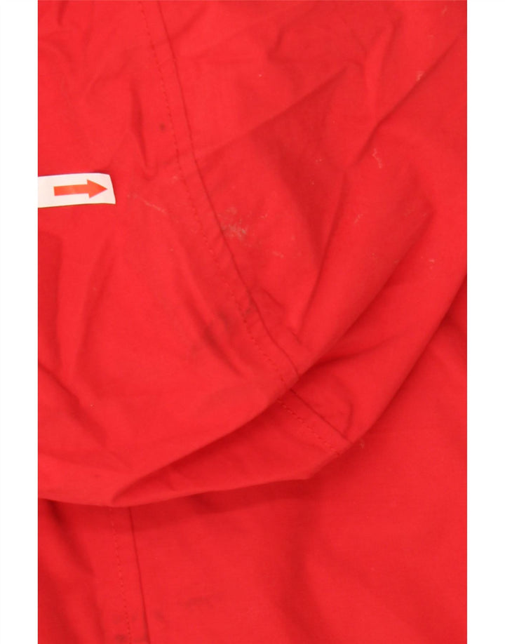 Joules Womens Hooded Raincoat UK 14 Medium Red Cotton